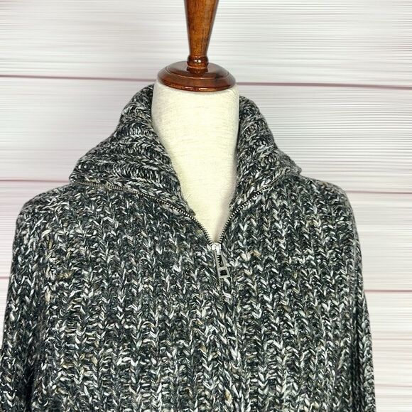 Zadig & Voltaire Deluxe Gray Wool Mohair Blend Full Zip Cardigan High Neck S - Picture 7 of 13
